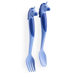 2pc Plastic Unicorns Utensil Set - Dinneractive -Kiddo Land Store GUEST 06602e40 b5d3 4223 8da4 45e62c582656