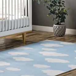 NuLOOM Lilia Machine Washable Kids Cloud Area Rug -Kiddo Land Store GUEST 075da66c d508 416a 8aaa ddc8486b704c