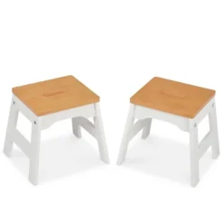 Melissa & Doug Wooden Stools - Set Of 2 - White/Natural 8 Melissa & Doug Wooden Stools - Set Of 2 - White/Natural -Kiddo Land Store GUEST 088a0156 cfbc 4e4a ba0d 2c968cc4fdbf