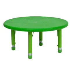 Flash Furniture 33" Round Plastic Height Adjustable Activity Table -Kiddo Land Store GUEST 10cca98e 8a74 4a19 8c9c 49c3b90abe91