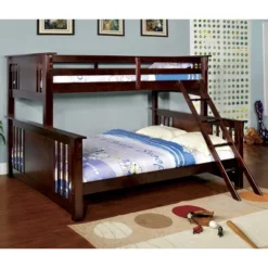 HOMES: Inside + Out Twin XL Over Queen Kids' Lea Bunk Bed Dark Walnut - IoHOMES -Kiddo Land Store GUEST 117ac477 5ca8 499e bf2e fe03354b2a33