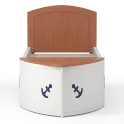Twin Collindale Boat Design Kids' Bed With Trundle White/Oak - MiBasics -Kiddo Land Store GUEST 18521ecd 4335 42d1 84fe 5ae8dc8789bd