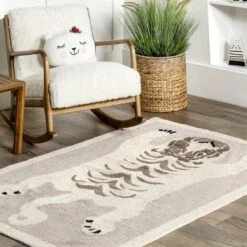 NuLOOM Naima Tiger Machine Washable Kids Area Rug -Kiddo Land Store GUEST 1f02e887 b141 472d 90fd 2185b9f598be