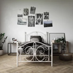 Twin Kids' Bombay Metal Bed White - Room & Joy -Kiddo Land Store GUEST 20a618ff e809 4c83 a175 ed4bdb6f8d14