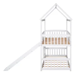 House Shape Twin Over Twin Bunk Bed With Slide - ModernLuxe -Kiddo Land Store GUEST 22b2d6b5 1b5a 4c68 b0fe dd40de61978d