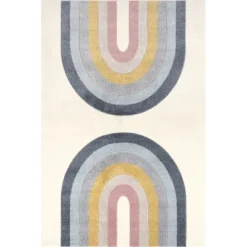 NuLOOM Jerri Double Half Rainbow Kids Area Rug -Kiddo Land Store GUEST 249bca48 fb3c 4370 819c a0032aa98e0c