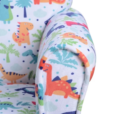 Qaba Kid's Sofa Chair With Dinosaur Design And Thick Padding, Flannel-Covered Toddler Armchair For Bedroom, Playroom 6 Qaba Kid's Sofa Chair With Dinosaur Design And Thick Padding, Flannel-Covered Toddler Armchair For Bedroom, Playroom - Image 4