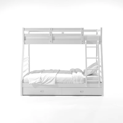 HOMES: Inside + Out Twin Over Full Kids' Emma Bunk Bed White - IoHOMES 4 HOMES: Inside + Out Twin Over Full Kids' Emma Bunk Bed White - IoHOMES - Image 2