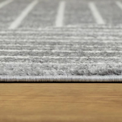 5'3"x7' Elias Stripe Kids' Area Rug Gray - Balta Rugs 6 5'3"x7' Elias Stripe Kids' Area Rug Gray - Balta Rugs - Image 4