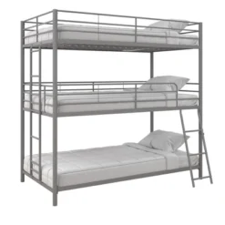 Triple Twin Zeke Metal Bunk Bed - Room & Joy -Kiddo Land Store GUEST 3431d09e 0998 469d a1c6 ba048ef60aa3