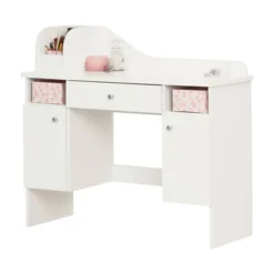 Vito Makeup Desk With Drawer Pure White/Pink - South Shore -Kiddo Land Store GUEST 348c79f5 5d2b 4eb5 9fa7 96fc7f1e0b07