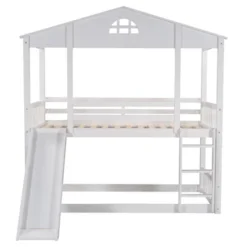 Twin Over Twin House Shaped Bunk Bed With Convertible Slide And Ladder-ModernLuxe -Kiddo Land Store GUEST 364ee82c 7875 4aec 92d1 0f8176f78e9a