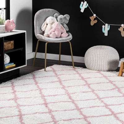 NuLOOM Nelda Trellis Kids Shag Area Rug 10 NuLOOM Nelda Trellis Kids Shag Area Rug - Image 8
