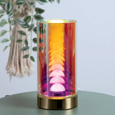 Teen Iridescent Cylinder LED Novelty Table Lamp - West & Arrow 3 Teen Iridescent Cylinder LED Novelty Table Lamp - West & Arrow