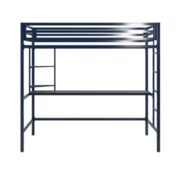Twin Maxwell Metal Loft Bed With Desk & Shelves Blue/Black - Novogratz -Kiddo Land Store GUEST 3fa7ae49 8008 4128 9ed6 ab698eda212c