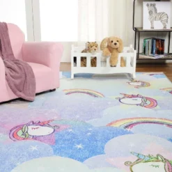 Unicorn Rainbow Colorful Kids Playroom Nursery Washable Indoor Area Rug By Blue Nile Mills 18 Unicorn Rainbow Colorful Kids Playroom Nursery Washable Indoor Area Rug By Blue Nile Mills -Kiddo Land Store GUEST 41bd4e91 fd1e 465d 8ff7 5198a0915064