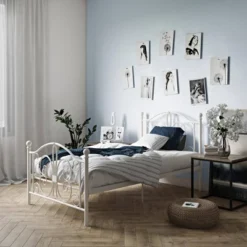 Twin Kids' Bombay Metal Bed White - Room & Joy -Kiddo Land Store GUEST 41e19b4b eb83 4160 b3ac 6ba03b645cf2