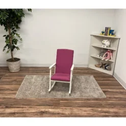 Kids' Rocking Chair With Fully Upholstered And Seat Back Pink - Gift Mark -Kiddo Land Store GUEST 423cffca 09bd 4be7 a74c db6d4edbada9