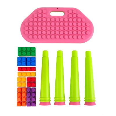 UNiPLAY Indoor/Outdoor Toddler Activity Table Set With 25 Piece Building Blocks 4 UNiPLAY Indoor/Outdoor Toddler Activity Table Set With 25 Piece Building Blocks - Image 2