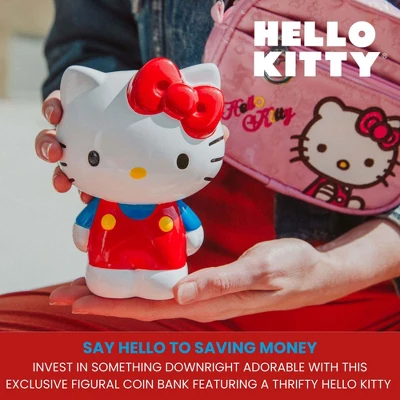 Silver Buffalo Sanrio Hello Kitty 6-Inch Ceramic Figural Coin Bank Storage 5 Silver Buffalo Sanrio Hello Kitty 6-Inch Ceramic Figural Coin Bank Storage - Image 3