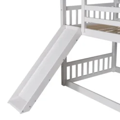 Twin Over Twin House Shaped Bunk Bed With Convertible Slide And Ladder-ModernLuxe -Kiddo Land Store GUEST 48affcaa ad57 48db 8c32 e359ad54ba59