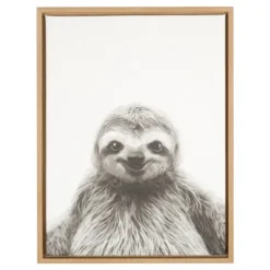 24" X 18" Sloth Framed Canvas Art - Uniek -Kiddo Land Store GUEST 4958b1d4 6f7a 4feb 9642 a73b03bae162
