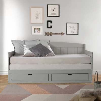 King Harmony Daybed With Conversion Dove Gray - Alaterre Furniture 10 King Harmony Daybed With Conversion Dove Gray - Alaterre Furniture - Image 8