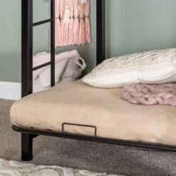 Twin Over Futon Analise Metal Bunk Bed Black - Saracina Home -Kiddo Land Store GUEST 4db845de 3eb4 4634 9541 19c0829da1dc