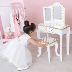 Fashion Polka Dot Gisele Play Vanity Set With Led Mirror White/Gold - Teamson Kids 34 Fashion Polka Dot Gisele Play Vanity Set With Led Mirror White/Gold - Teamson Kids -Kiddo Land Store GUEST 4f1fb93f dbcd 40c7 a12e 6bba57ec1c81