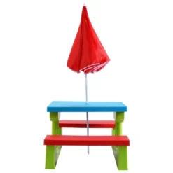 Costway 4 Seat Kids Picnic Table W/Umbrella Garden Yard Folding Children Bench Outdoor 17 Costway 4 Seat Kids Picnic Table W/Umbrella Garden Yard Folding Children Bench Outdoor -Kiddo Land Store GUEST 510514d6 0701 4a54 86fb e7346a7f4b02