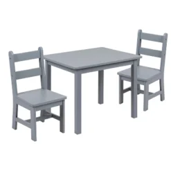 Emma And Oliver Kids 3 Piece Solid Hardwood Table And Chair Set For Playroom, Kitchen -Kiddo Land Store GUEST 51dfc7ff 3df2 497d 8e2d a63433ea6149