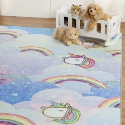 Unicorn Rainbow Colorful Kids Playroom Nursery Washable Indoor Area Rug By Blue Nile Mills 16 Unicorn Rainbow Colorful Kids Playroom Nursery Washable Indoor Area Rug By Blue Nile Mills -Kiddo Land Store GUEST 540068ea 72fa 424b b052 0a61e610e8da