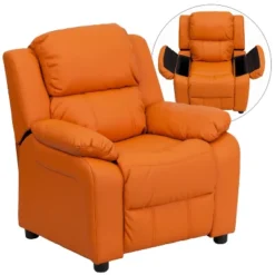 Flash Furniture Deluxe Padded Contemporary Kids Recliner With Storage Arms -Kiddo Land Store GUEST 55e5b392 8d89 4461 86f2 a21a99fc35b7