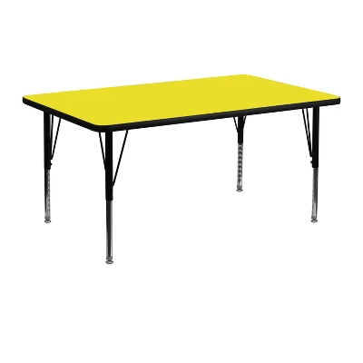 Emma And Oliver 24x48 Rectangle HP Laminate Adjustable Preschool Activity Table 4 Emma And Oliver 24x48 Rectangle HP Laminate Adjustable Preschool Activity Table - Image 2