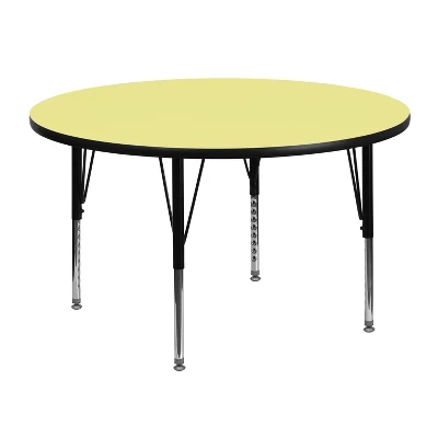 Emma And Oliver 48" Round Laminate Adjustable Preschool Activity Table 5 Emma And Oliver 48" Round Laminate Adjustable Preschool Activity Table - Image 3
