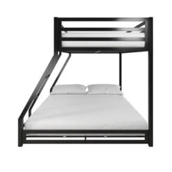 Twin/Full Max Metal Bunk Bed Black - Room & Joy -Kiddo Land Store GUEST 5a7e3181 b987 4016 b4ab 1acc8146fb5f
