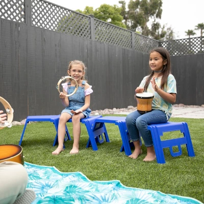 ECR4Kids Linking Stools, Children's Stackable Seat, Portable Floor Table, 4-Piece 8 ECR4Kids Linking Stools, Children's Stackable Seat, Portable Floor Table, 4-Piece - Image 6