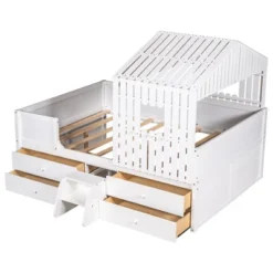 Full Size House Low Loft Bed With Four Drawers-ModernLuxe -Kiddo Land Store GUEST 5cff6df2 cf93 46e7 8d3f c2c1c9a00542