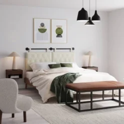 Full/Queen Remi Diamond Button Tufted Headboard Cloud White - Nathan James 9 Full/Queen Remi Diamond Button Tufted Headboard Cloud White - Nathan James -Kiddo Land Store GUEST 5d898a68 edfc 496f ba33 22969246b228