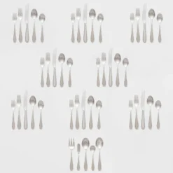 45pc Luxor 18/10 Stainless Steel Flatware Set - Threshold Signature™ -Kiddo Land Store GUEST 5eeff87b f0a4 4f68 abf1 8b0a61366404