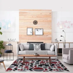 Disney Mickey Mouse Encore 5'3"x7' Indoor Spheres Area Rug Red/Black/Gray