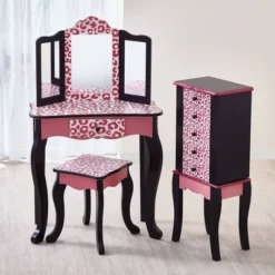 Fashion Leopard Prints Gisele Play Wooden Vanity Set Pink / Black - Teamson Kids 19 Fashion Leopard Prints Gisele Play Wooden Vanity Set Pink / Black - Teamson Kids -Kiddo Land Store GUEST 60c46ba1 a0bd 4986 b9f6 280ceddaa470