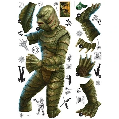 Classic Monsters Creature From The Black Lagoon Giant Peel & Stick Wall Decals - RoomMates 4 Classic Monsters Creature From The Black Lagoon Giant Peel & Stick Wall Decals - RoomMates - Image 2