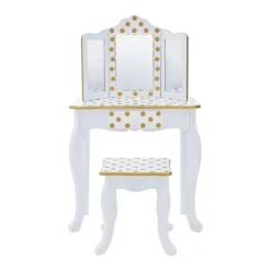 Fashion Polka Dot Gisele Play Vanity Set With Led Mirror White/Gold - Teamson Kids 21 Fashion Polka Dot Gisele Play Vanity Set With Led Mirror White/Gold - Teamson Kids -Kiddo Land Store GUEST 65055718 9fd1 44a2 9e6d 7361695112e8