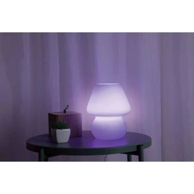 Teen Glass Mushroom Color Changing LED Table Lamp White - West & Arrow