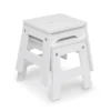 Melissa & Doug Wooden Stools - Set Of 2 - White 2 Melissa & Doug Wooden Stools - Set Of 2 - White -Kiddo Land Store GUEST 6614110c c8a6 4f58 9c67 3151aacd15ee