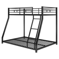 Twin Over Full Metal Floor Bunk Bed With Ladder-ModernLuxe -Kiddo Land Store GUEST 667cc580 1c7d 483d b48c a869c6889792