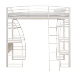 Andy Metal Loft Bed With Integrated Desk And Shelves - Room & Joy -Kiddo Land Store GUEST 66a85b49 e45f 448a b9d1 30cab863f9bb