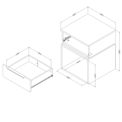 Hourra Nightstand - South Shore 8 Hourra Nightstand - South Shore - Image 6
