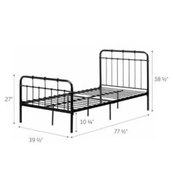 Vito Metal Complete Bed Pure Black - South Shore 17 Vito Metal Complete Bed Pure Black - South Shore -Kiddo Land Store GUEST 69297d18 e824 49f6 b159 de284ec1880b